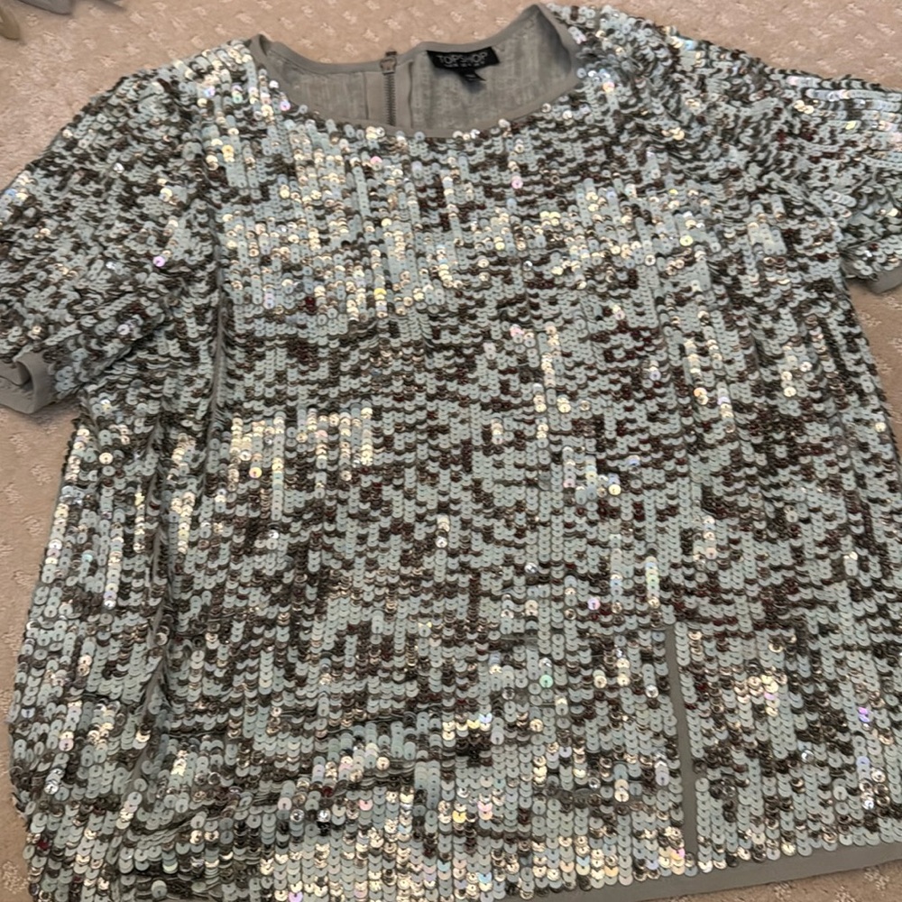 Topshop sequin top
